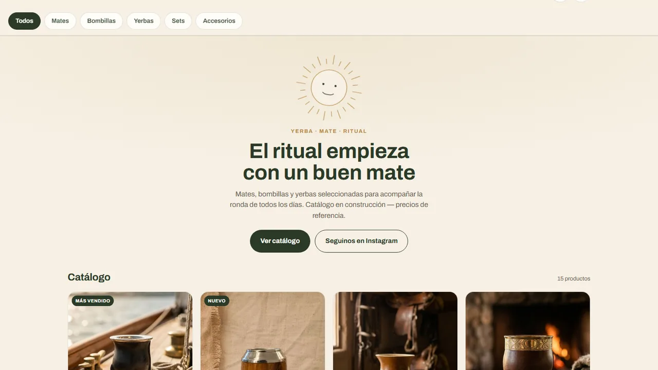 Captura del ecommerce Matemaena